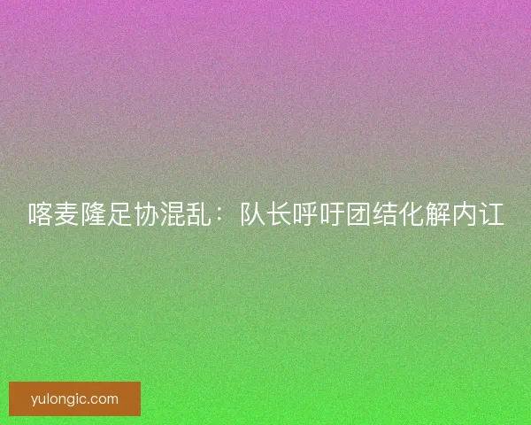 喀麦隆足协混乱：队长呼吁团结化解内讧